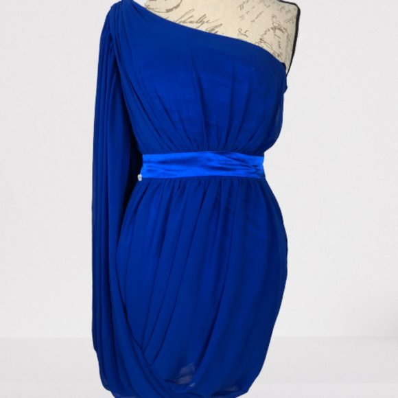 royal blue batwing dress